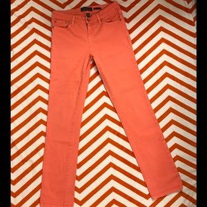 Gorgeous coral Ralph Lauren straight leg jean sz 4